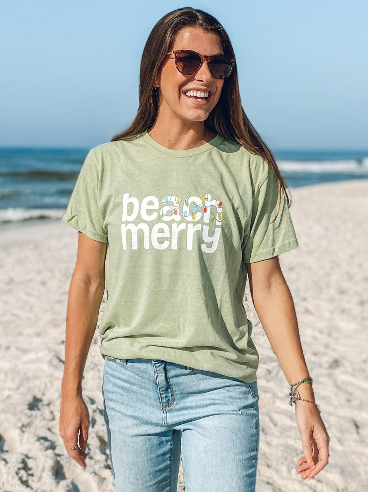 Beach Merry Lights T-Shirt