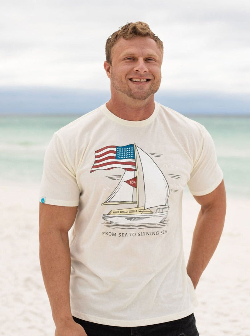 from sea to shining sea ivory boat t-shirt
