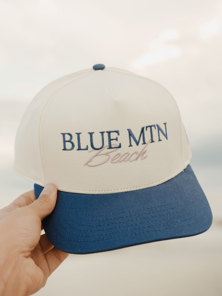 30A Blue Mountain Script Hat - 30A Gear - caps adjustable