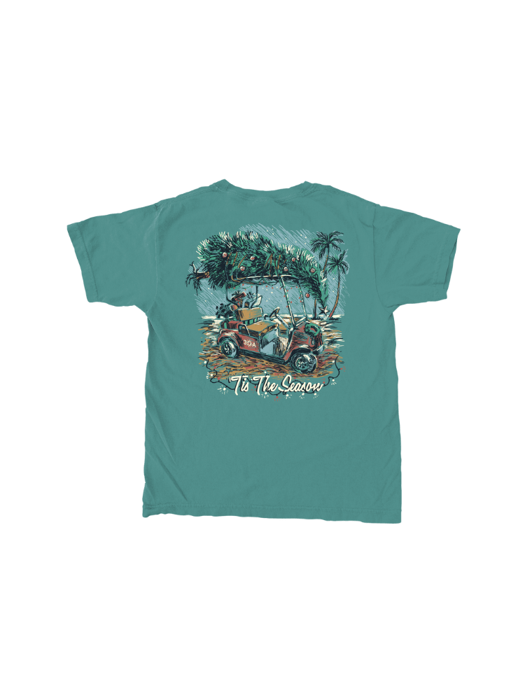 30A Golf Cart Christmas Youth T-Shirt - 30A Gear - men tee