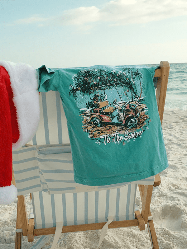 30A Golf Cart Christmas Youth T-Shirt - 30A Gear - men tee