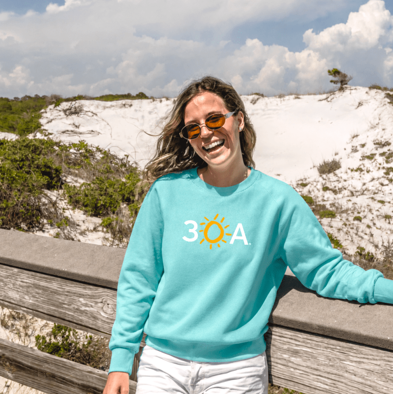30A Logo Pro Weave Crew - 30A Gear - men fleece