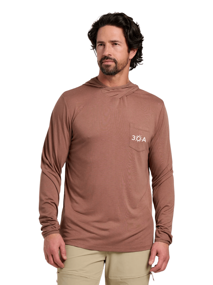 30A Wordmark Free Fly Men's Bamboo Lightweight Hoodie - 30A Gear - men outerwear