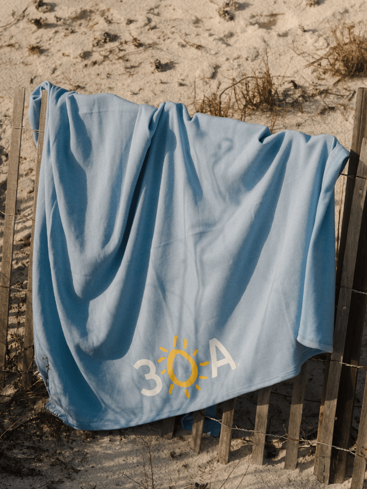 30A Wordmark Logo Blanket - 30A Gear - novelty blankets