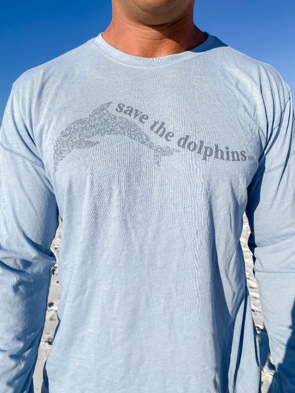 save the dolphins mens tee
