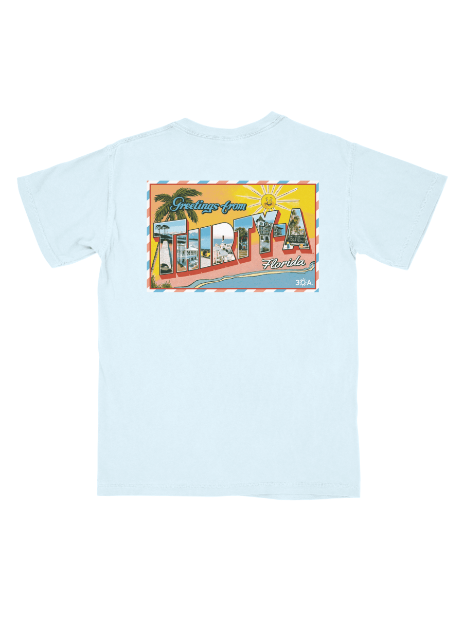 Greetings from Thirty - A T-Shirt - 30A Gear - men tee