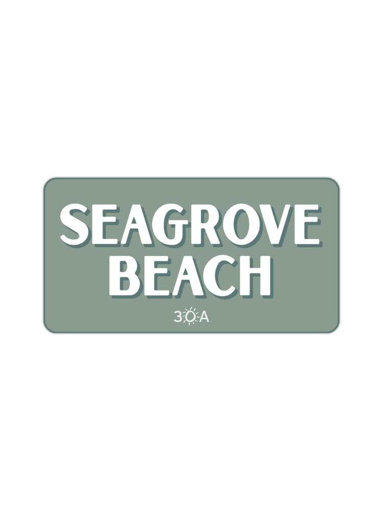 Seagrove Beach Simple Sticker - 30A Gear - novelty sticker