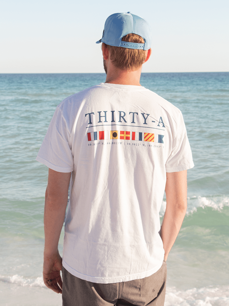 nautic gear Thirty-A Nautical Flag T-Shirt White / XL