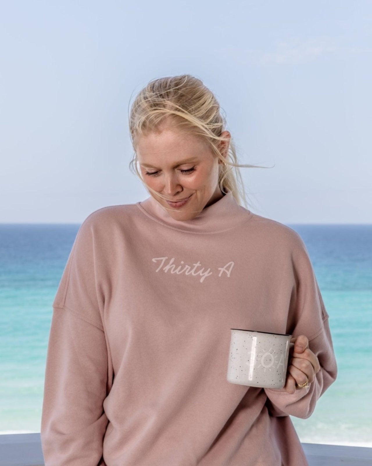Thirty A Script Diana Mock Neck - 30A Gear - women fleece