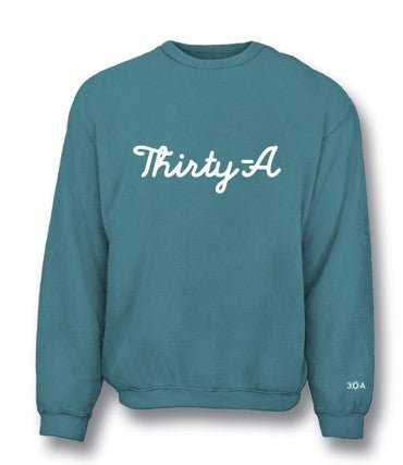 Thirty A Script Garment Dyed Crew - 30A Gear - Unisex Fleece