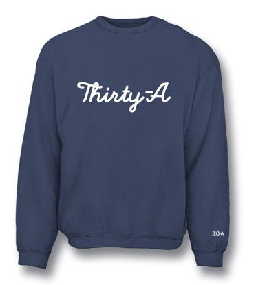Thirty A Script Garment Dyed Crew - 30A Gear - Unisex Fleece
