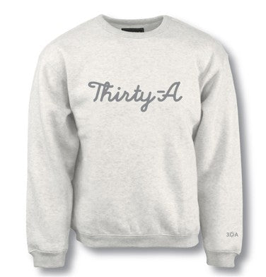 Thirty A Script Garment Dyed Crew - 30A Gear - Unisex Fleece