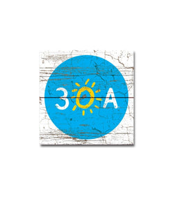 30A 3"x 3" Wood Plank Magnet - 30A Gear - Home