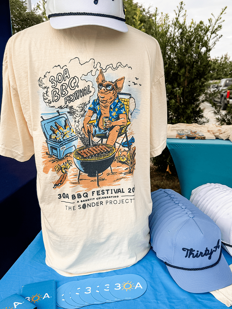 30A BBQ Festival 2025 T-Shirt - 30A Gear - men tee