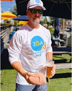 30A Beach Blonde Ale Logo Recycled Long Sleeve T-Shirt - 30A Gear - men tee