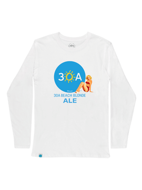 30A Beach Blonde Ale Logo Recycled Long Sleeve T-Shirt - 30A Gear - men tee