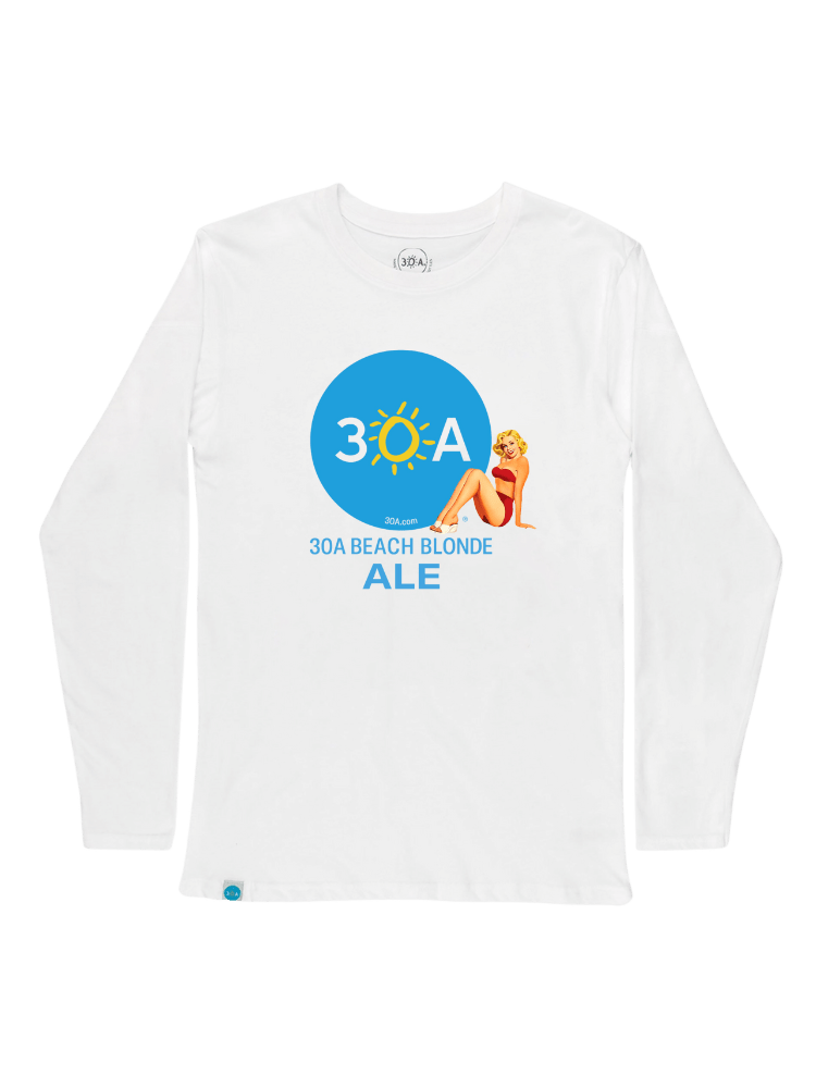 30A Beach Blonde Ale Logo Recycled Long Sleeve T-Shirt - 30A Gear - men tee