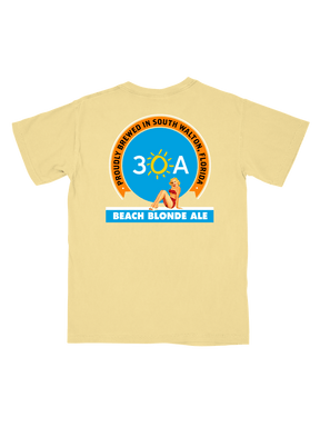 30A Beach Blonde Beer Label T-Shirt - 30A Gear - men tee