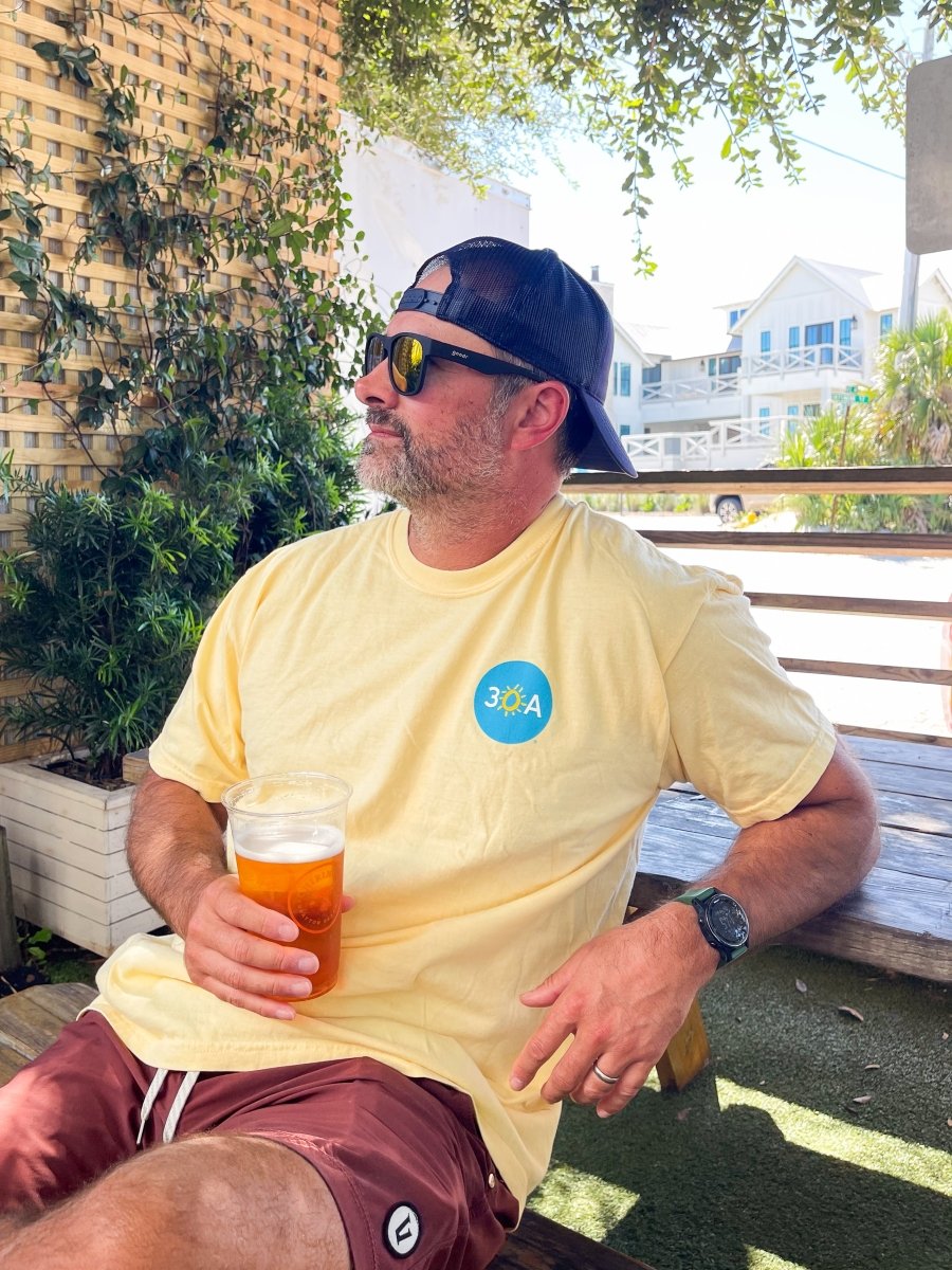 30A Beach Blonde Beer Label T-Shirt - 30A Gear - men tee