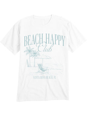 30A Beach Happy Club Coastal T-Shirt - 30A Gear - women tee