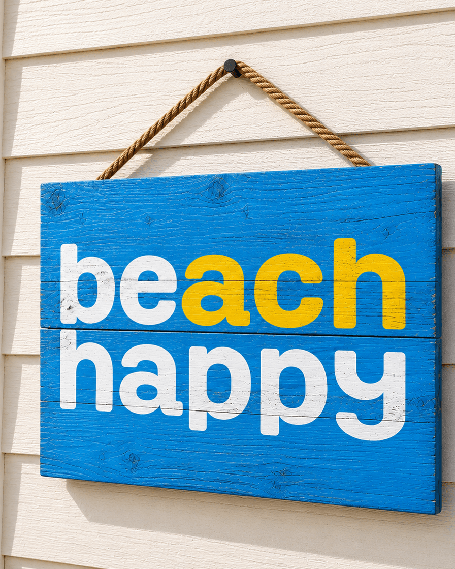 30A Beach Happy Hanging Wood Block Sign - 30A Gear - Home