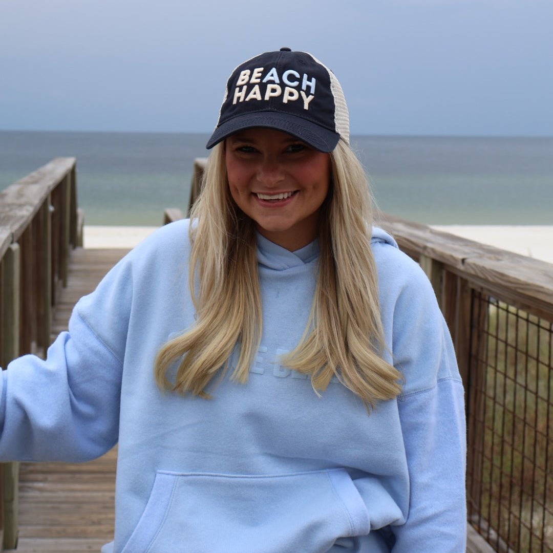 30A Beach Happy Twill/Mesh Hat - 30A Gear - BEACH HAPPY Hats