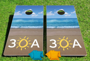 30A Beach Pro Cornhole Bean Bag Toss Game 24x48 with 8 Regulation 16oz Bags - 30A Gear - novelty misc