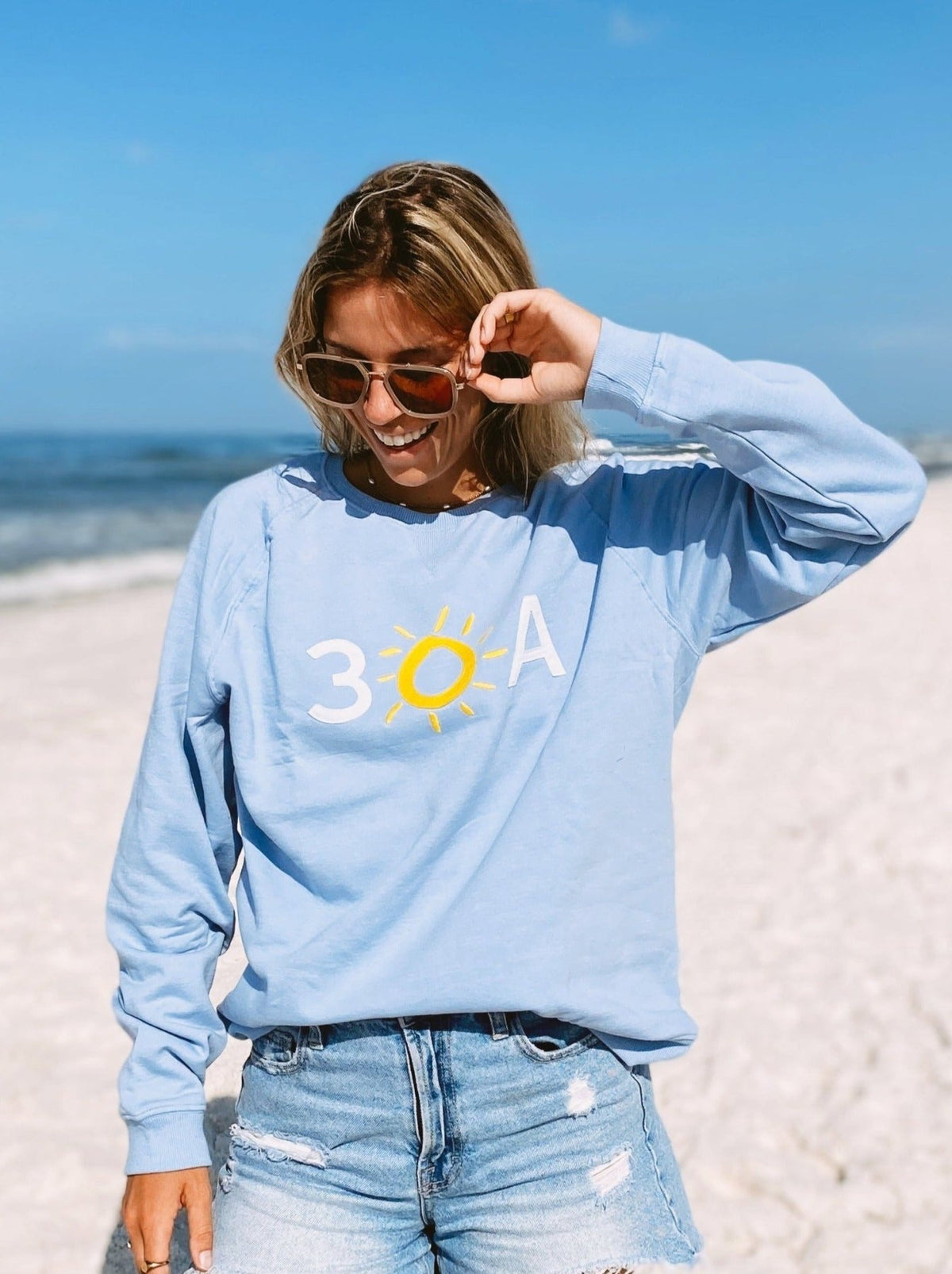 30A Beach Happy Club Coastal Sweatshirt