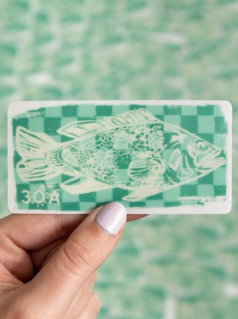 30A Blue Fish Sticker - 30A Gear - novelty sticker