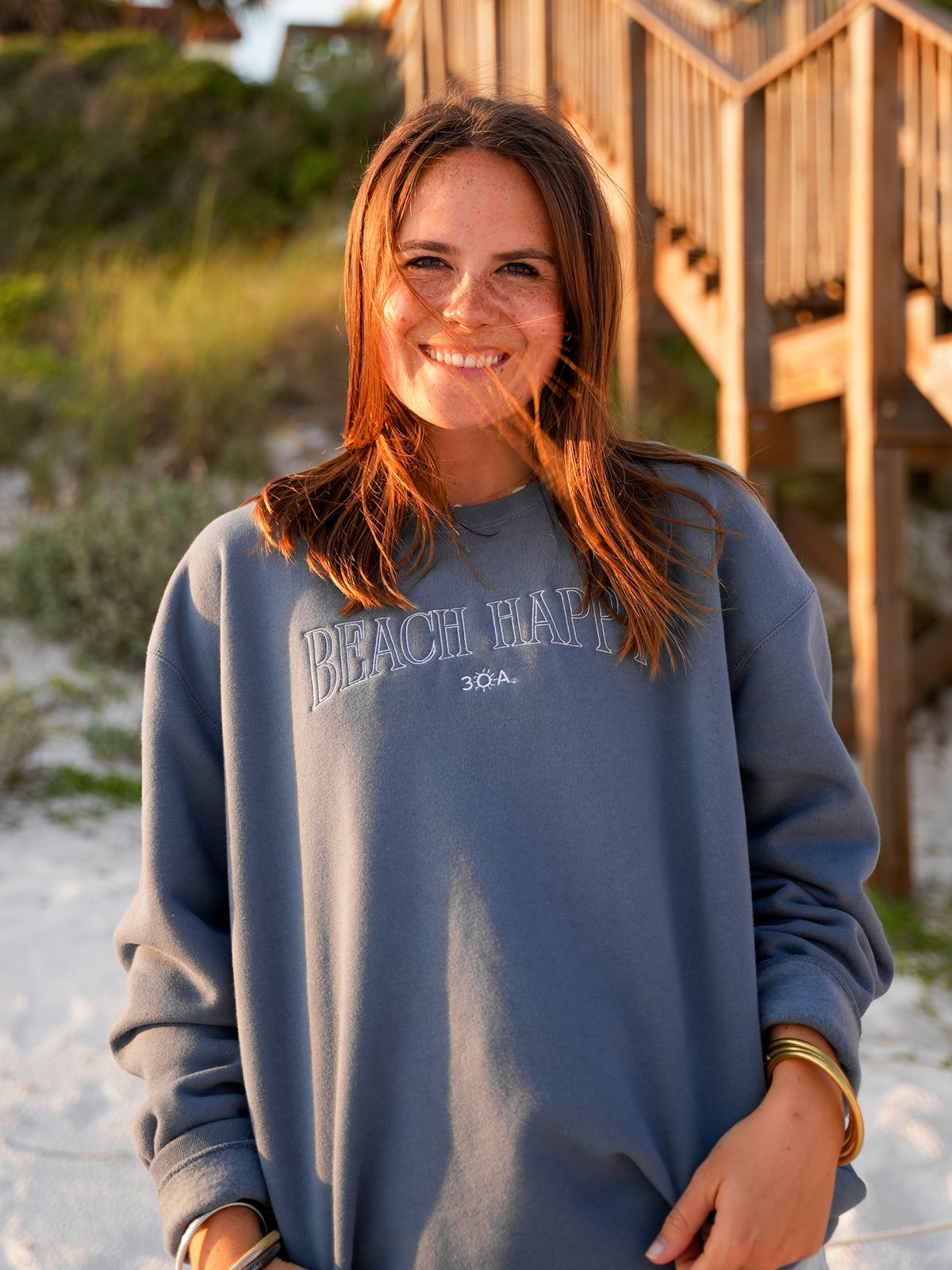 30A Classic Beach Happy Club Sweatshirt - 30A Gear - women fleece
