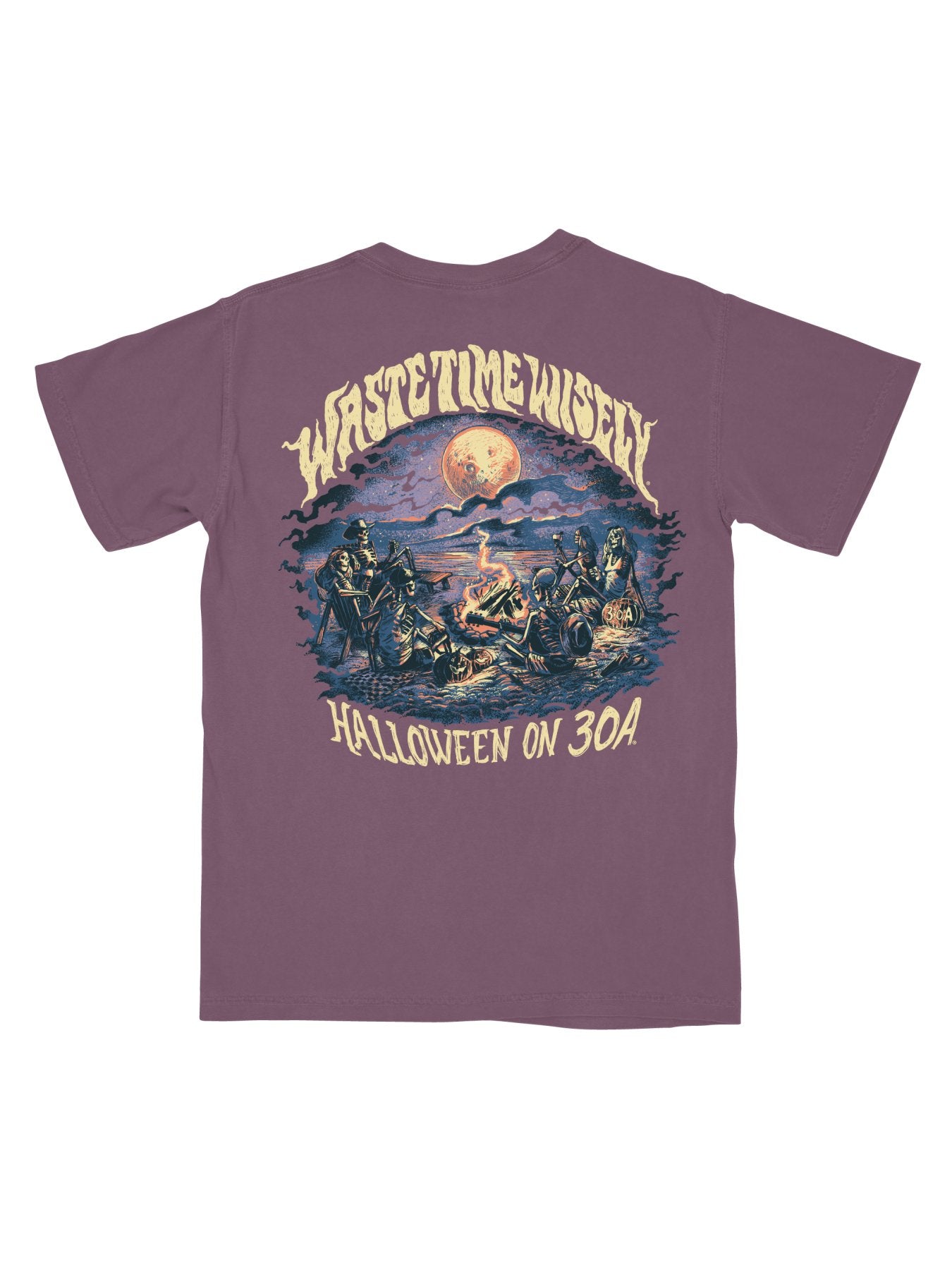 30A Halloween Waste Time Wisely 2024 T-Shirt - 30A Gear - men tee