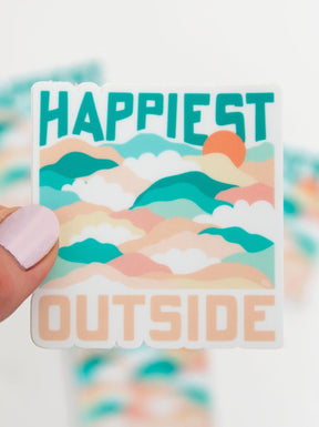 30A Happiest Outside Sticker - 30A Gear - novelty sticker