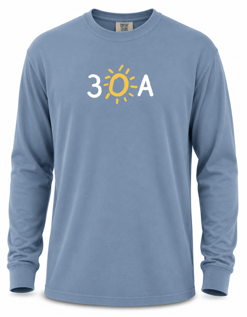 30A Iconic Comfort Colors Long Sleeve Tee - 30A Gear - men tee