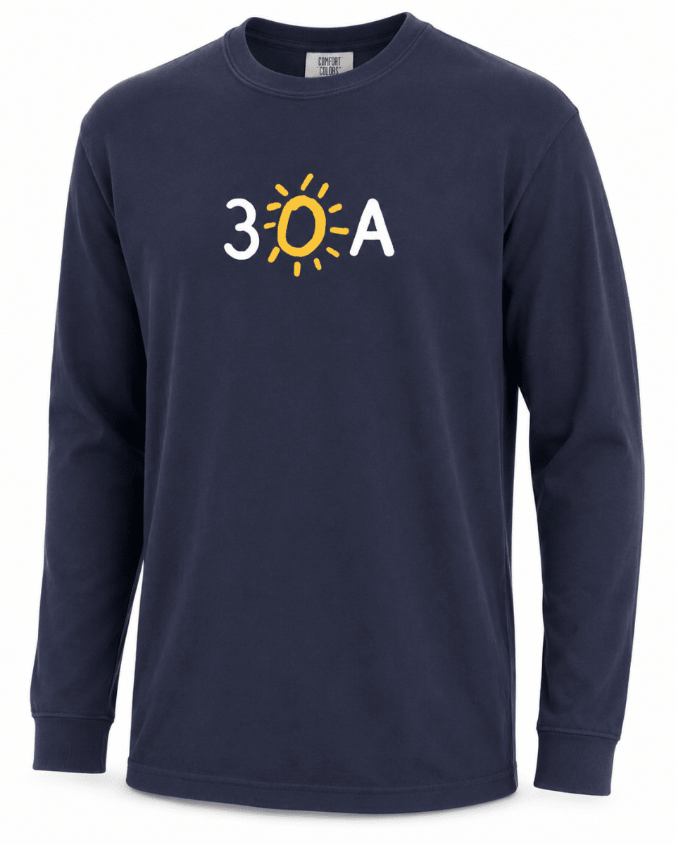 30A Iconic Comfort Colors Long Sleeve Tee - 30A Gear - men tee