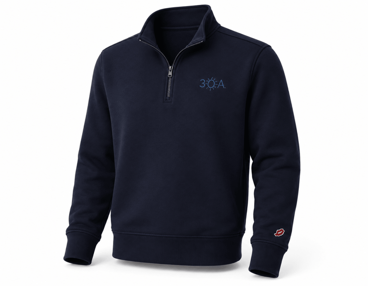 30A Logo 1991 Fleece 1.4 Zip - 30A Gear - men fleece