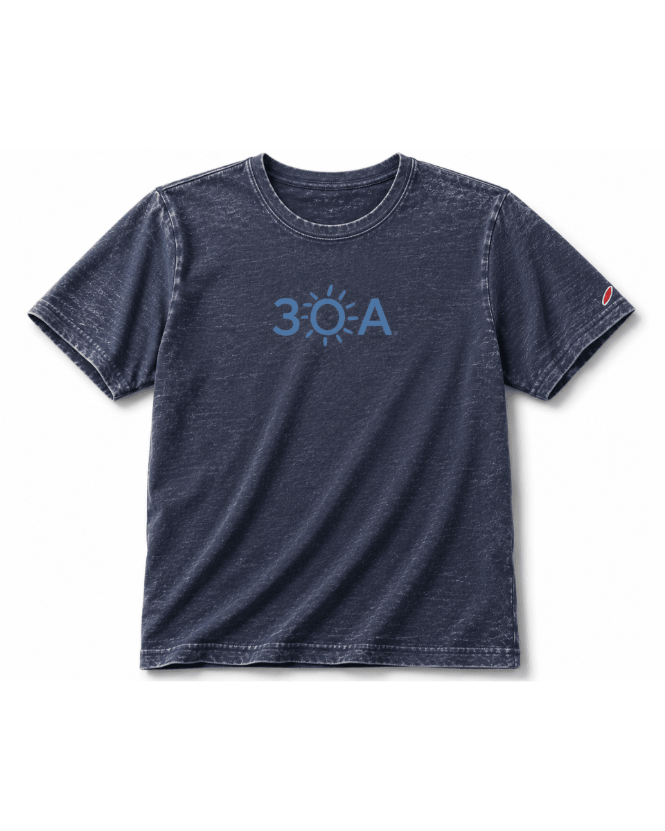 30A Logo Burnout Short Sleeve Crew - 30A Gear - Mens Burnout