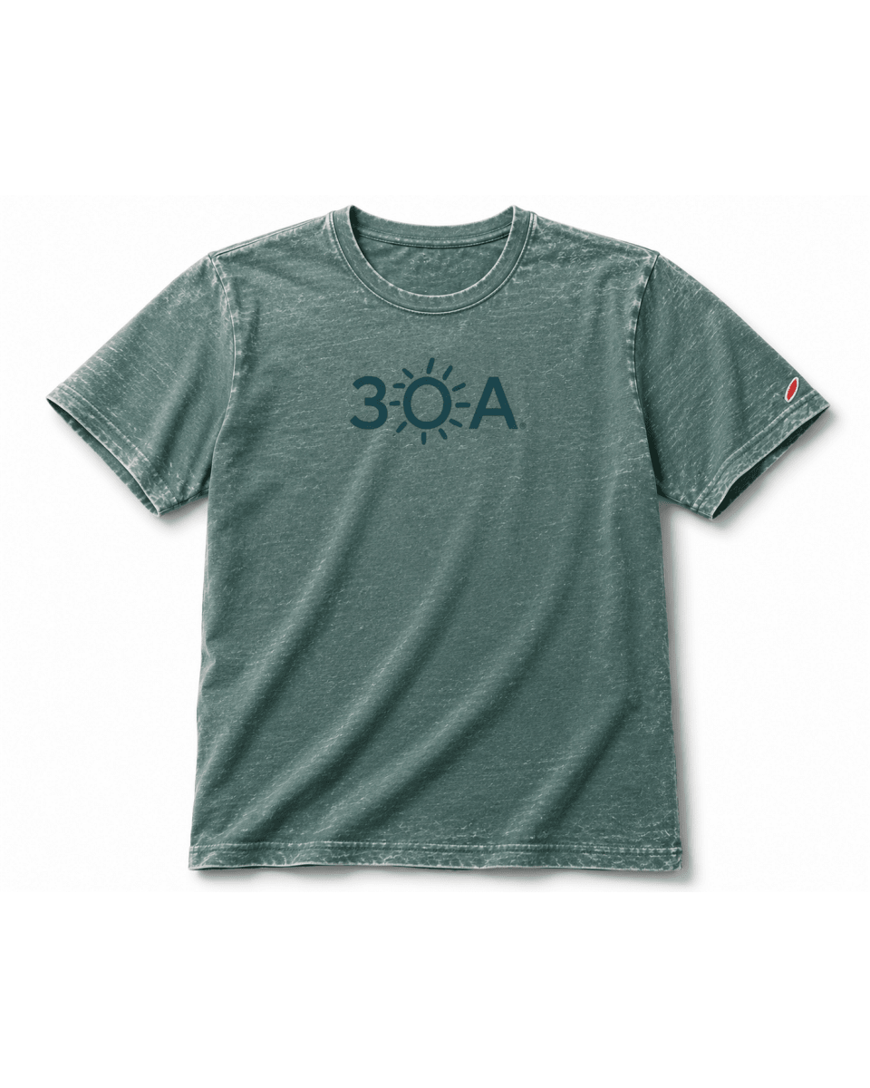 30A Logo Burnout Short Sleeve Crew - 30A Gear - Mens Burnout