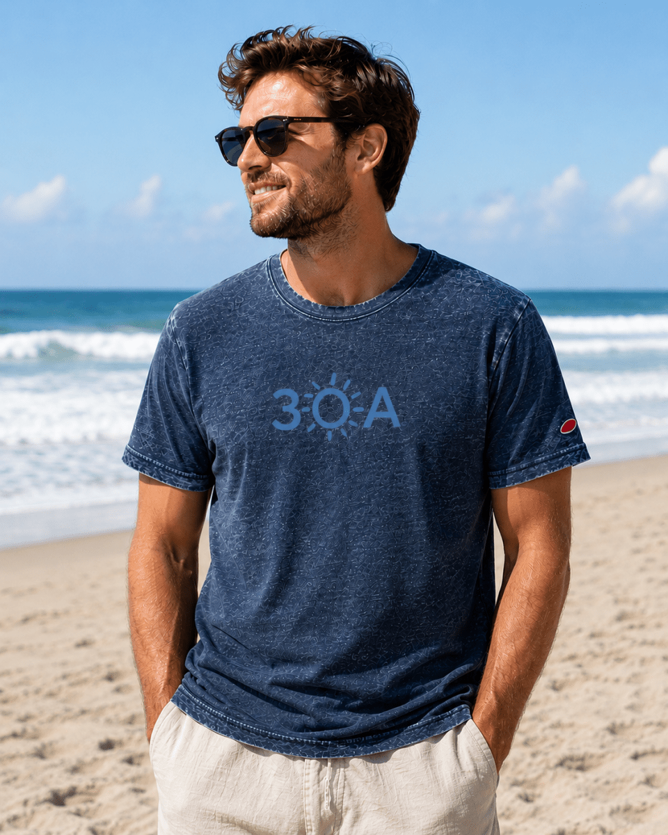 30A Logo Burnout Short Sleeve Crew - 30A Gear - Mens Burnout