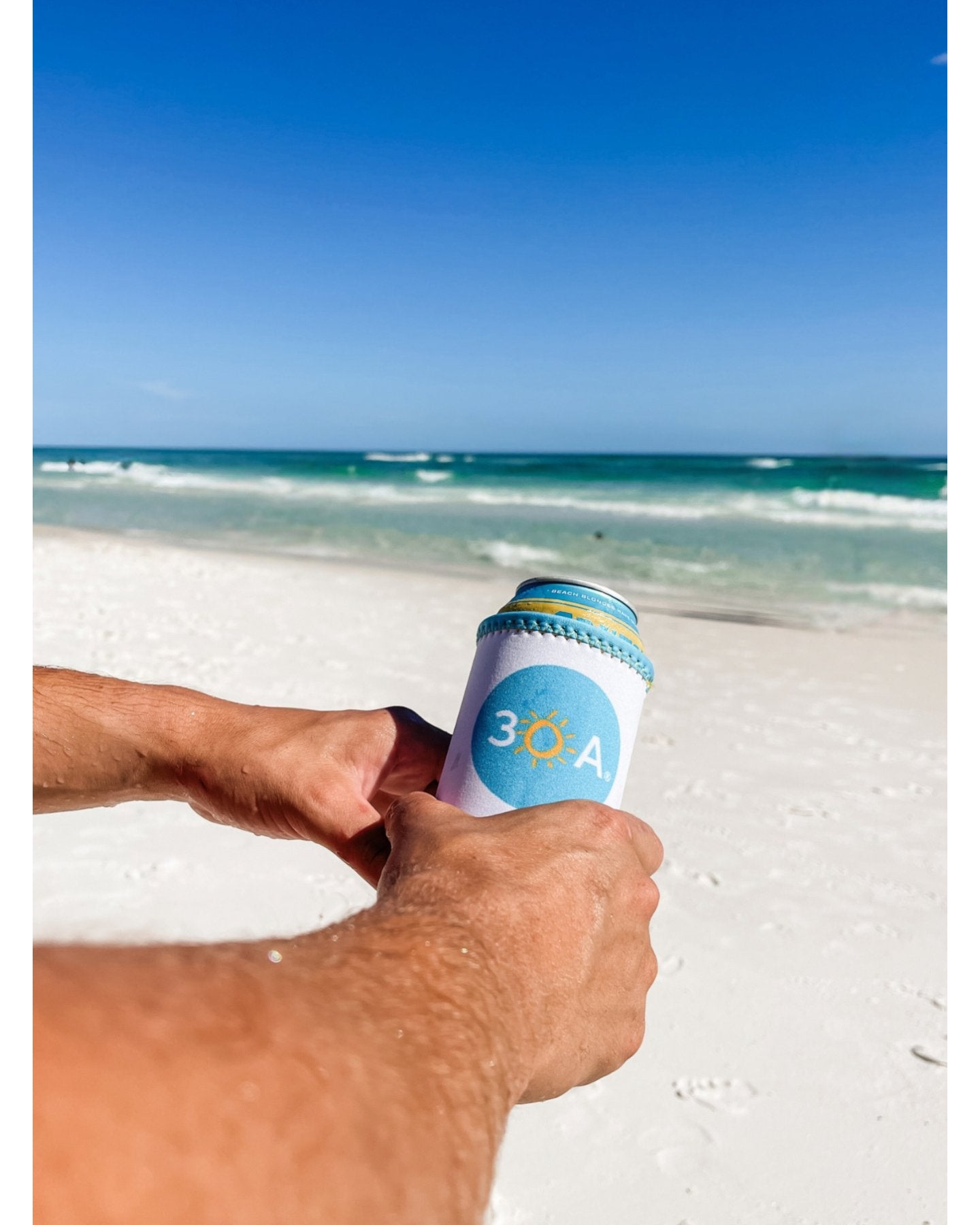 30A Logo Can Cooler - 30A Gear - novelty drinkware