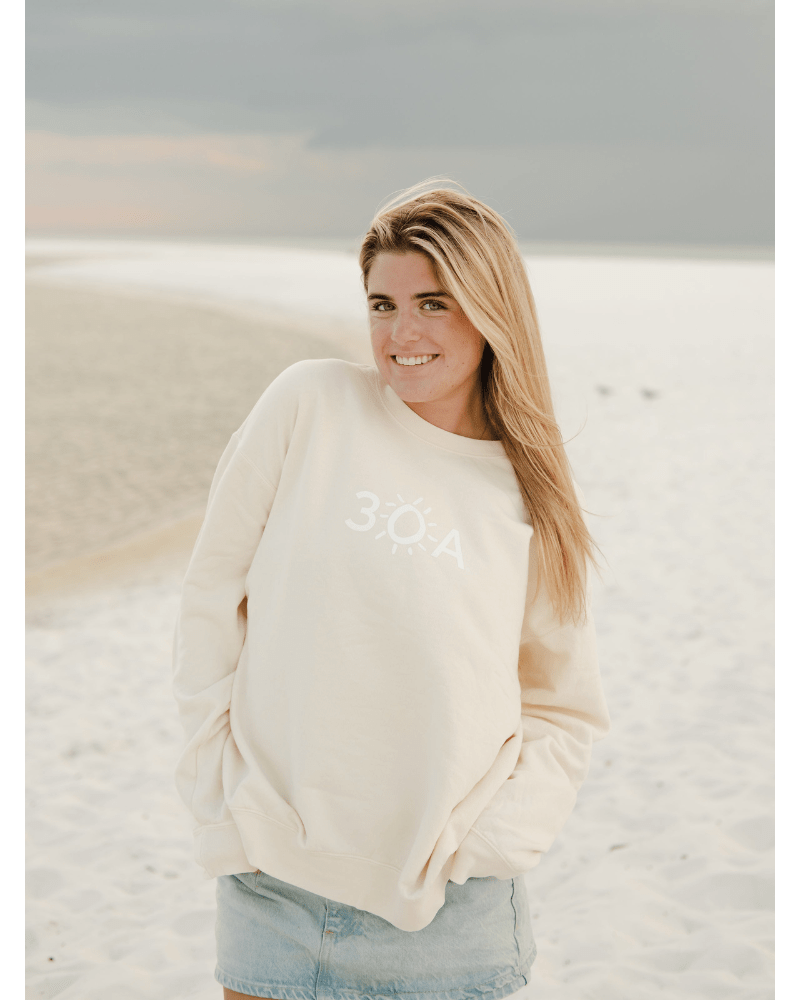 30A Logo Comfort Colors Lightweight Sweatshirt - 30A Gear - men fleece