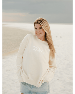 30A Logo Comfort Colors Lightweight Sweatshirt - 30A Gear - men fleece