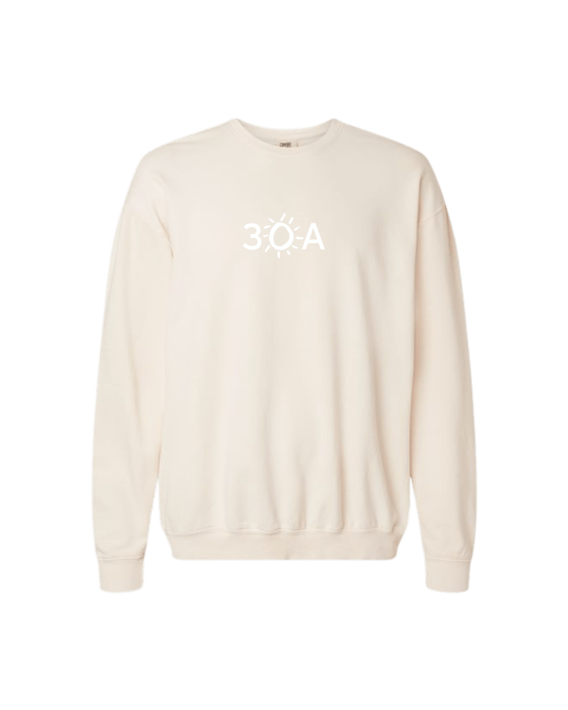 30A Logo Comfort Colors Lightweight Sweatshirt - 30A Gear - men fleece
