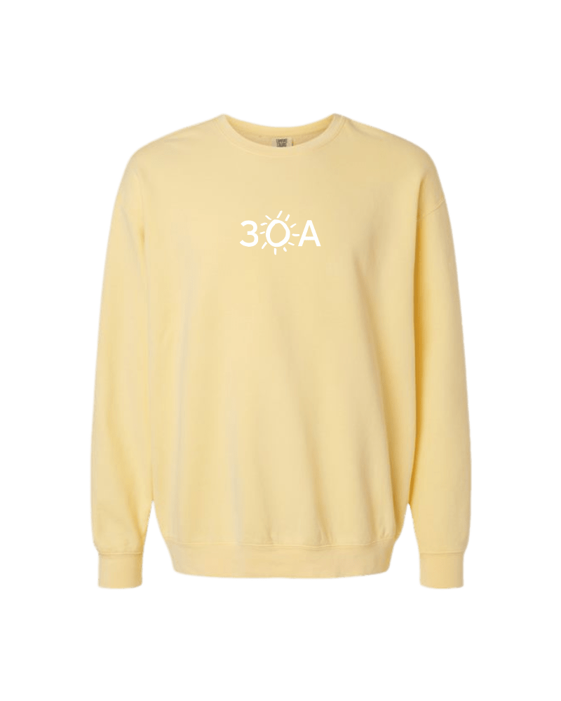 30A Logo Comfort Colors Lightweight Sweatshirt - 30A Gear - men fleece