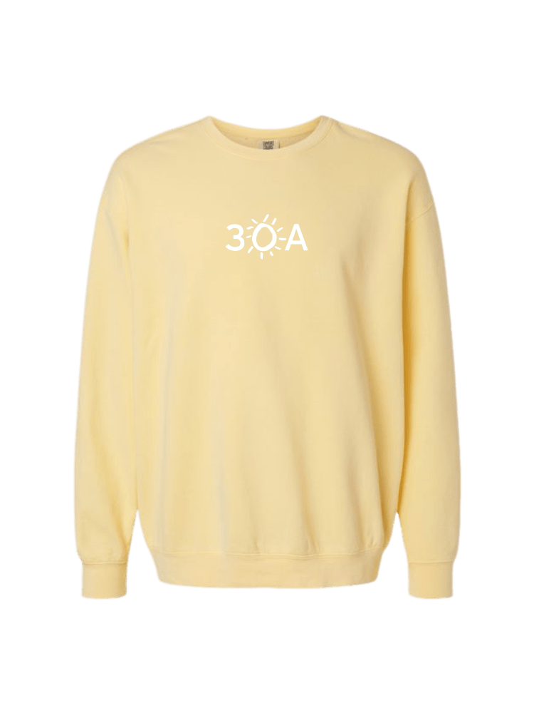 30A Logo Comfort Colors Lightweight Sweatshirt - 30A Gear - men fleece