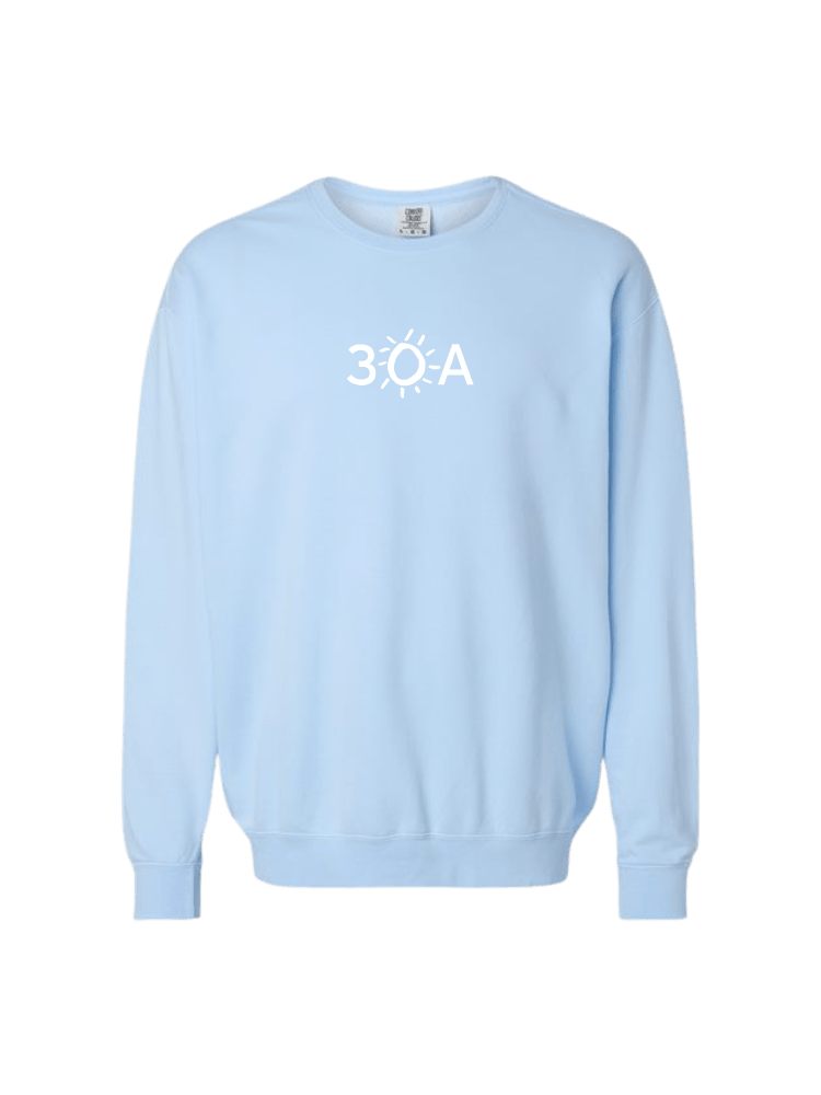 30A Logo Comfort Colors Lightweight Sweatshirt - 30A Gear - men fleece