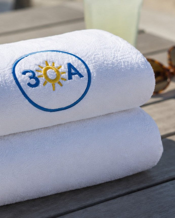 30A Logo Cotton Love Beach Towel - 30A Gear - novelty misc