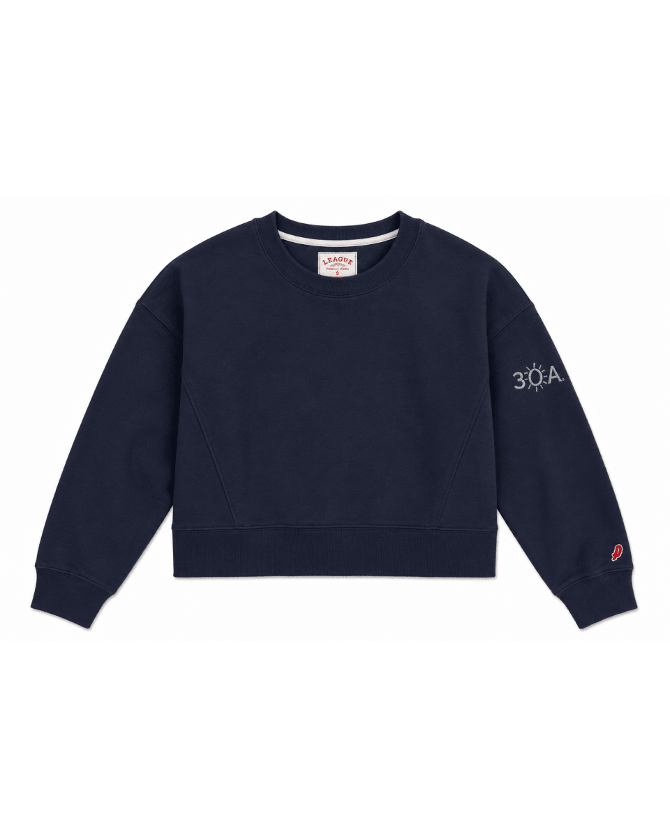 30A Logo Ladies 1636 Boxy Crew - 30A Gear - Ladies Fleece