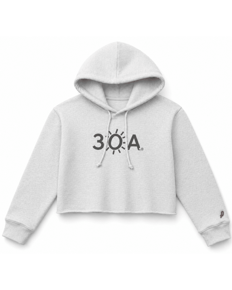 30A Logo Ladies 1636 Crop Hoodie - 30A Gear - Ladies Fleece
