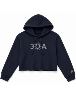 30A Logo Ladies 1636 Crop Hoodie - 30A Gear - Ladies Fleece