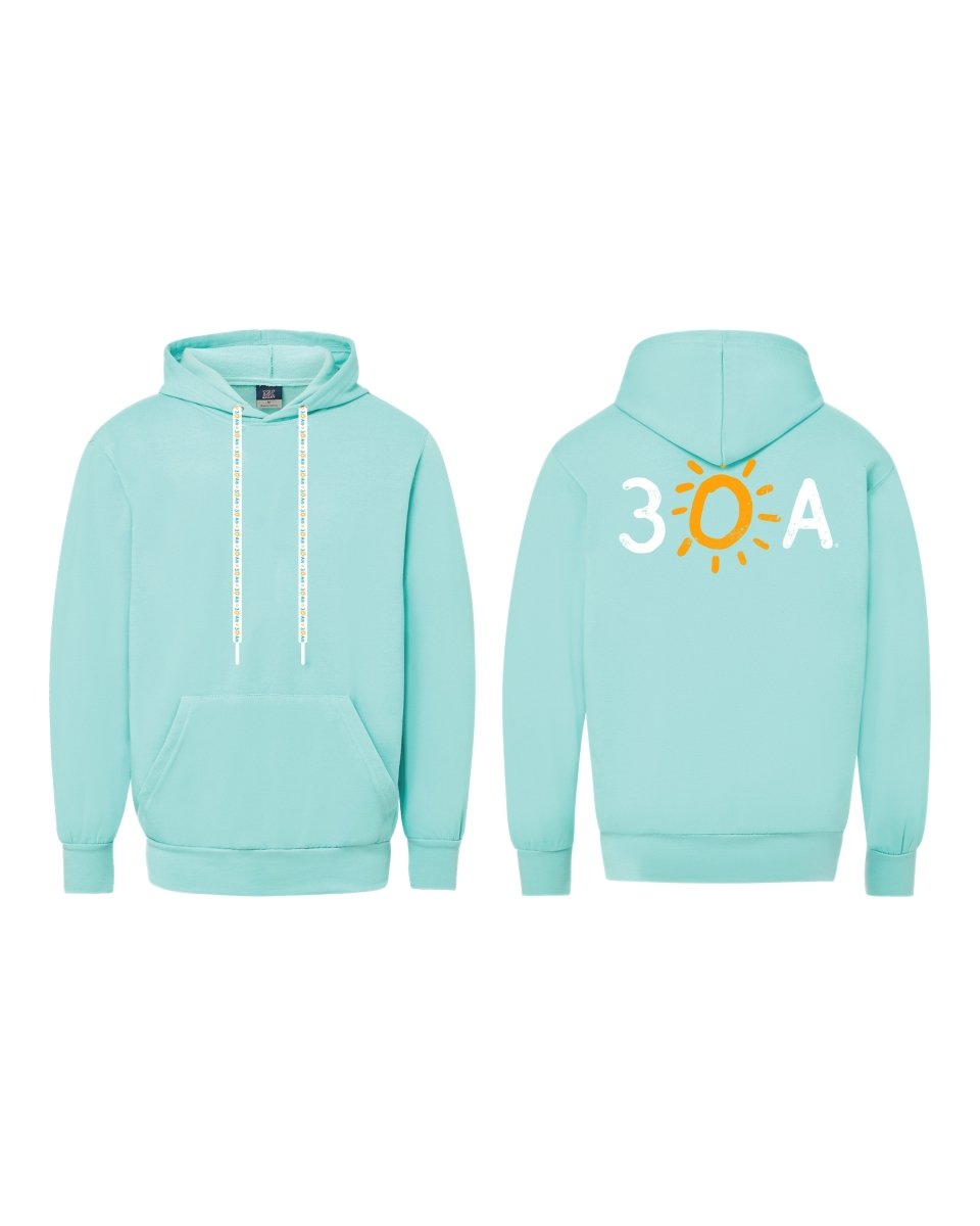 30A Logo MV Hoodie with Drawstrings - 30A Gear - Mens Fleece